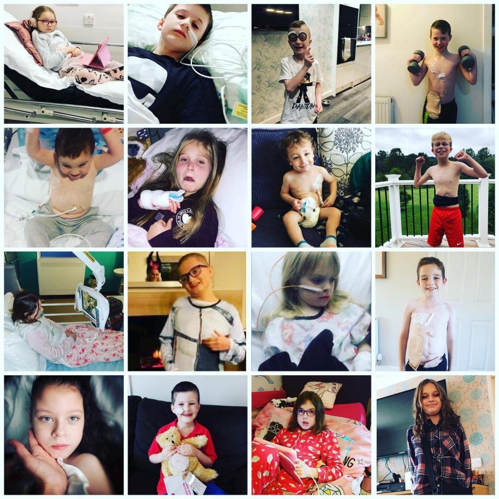 Collage of members with feeding tubes 